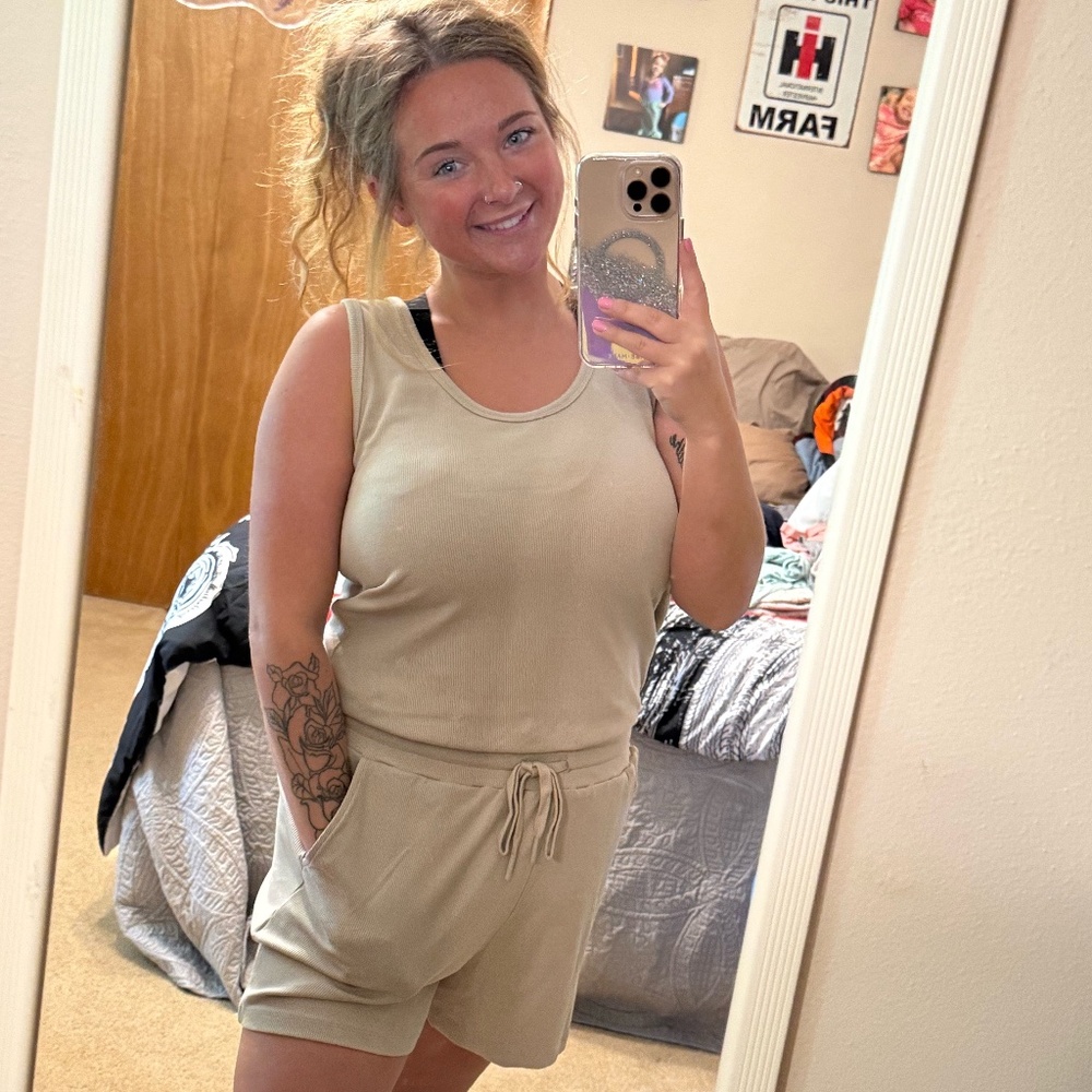 Taupe Romper